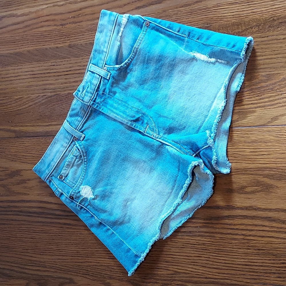 7 For All Mankind Cut Off Denim Womens Size 27 Short